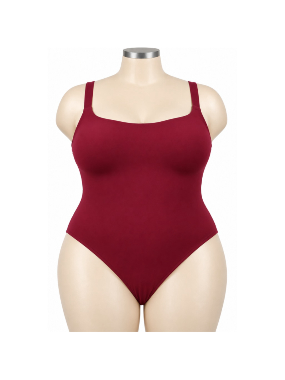 Women's Plus Size Auden Luxury Collection Thong Bodysuit–Berry Red–Size 2XL-NWT